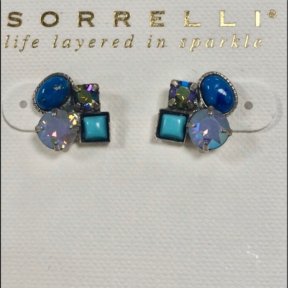 Sorrelli Little Semi Precious & Crystal Stud,NWT - Picture 3 of 10
